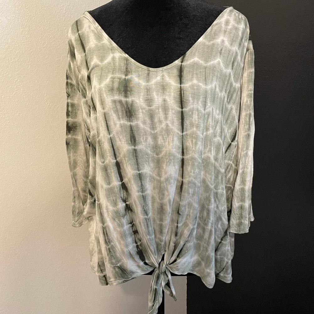 Green Tie Dye Top